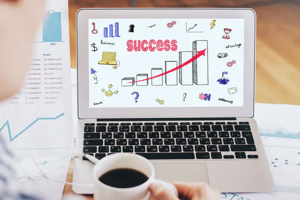 Desenho gráfico de sucesso — Fotografia de Stock