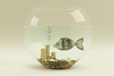 Bir balık şeklinde Doları