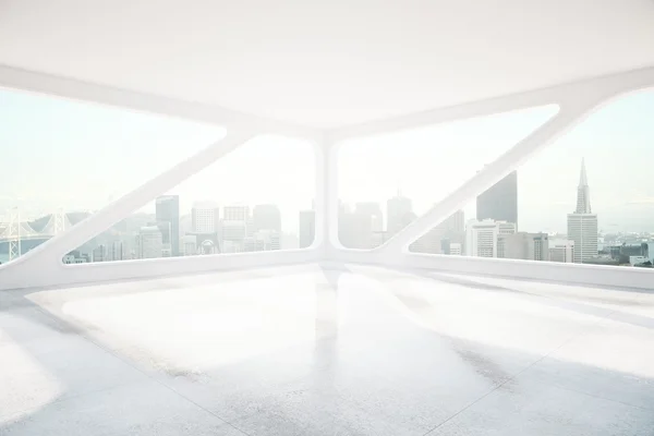 Interieur met panoramische raam zijde — Stockfoto