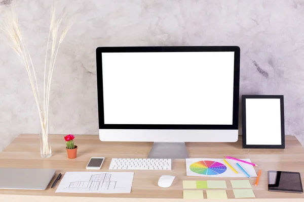 Creative designer desk — Stock Photo, Image