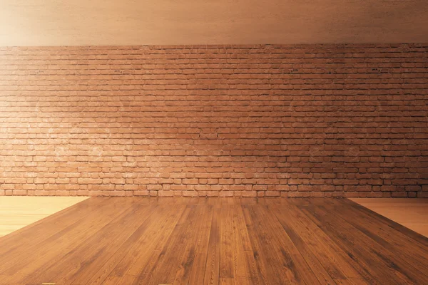 Empty interior with brick wall — Stock Photo, Image