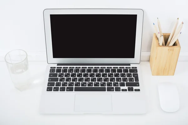 Asztali és laptop — Stock Fotó