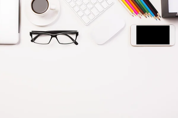 White workplace top — Stock Photo, Image