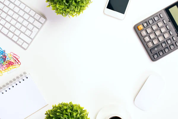 White office desktop — Stock Photo, Image