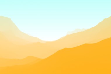 Renkli çöl manzarası