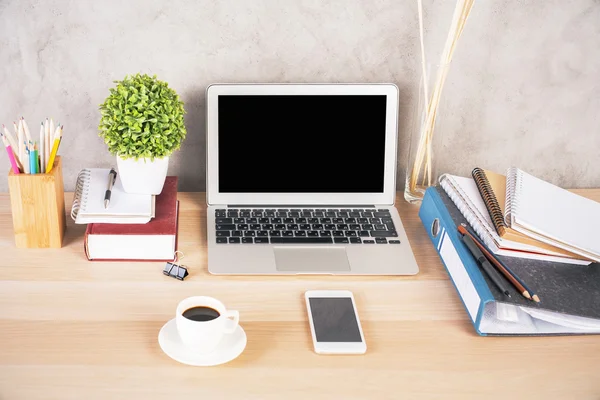 Creative hipster desk — Stock Photo, Image