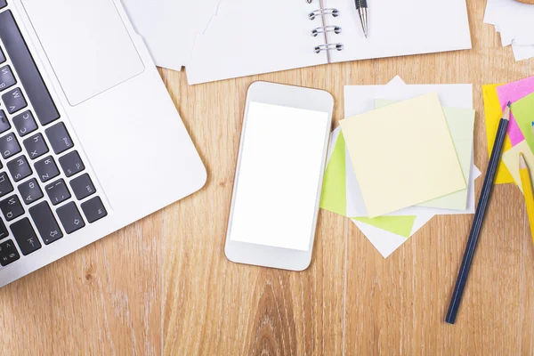 Messy office desktop — Stock Photo, Image