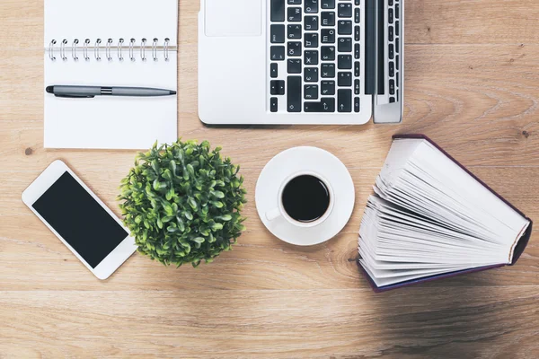 Office table topview — Stock Photo, Image