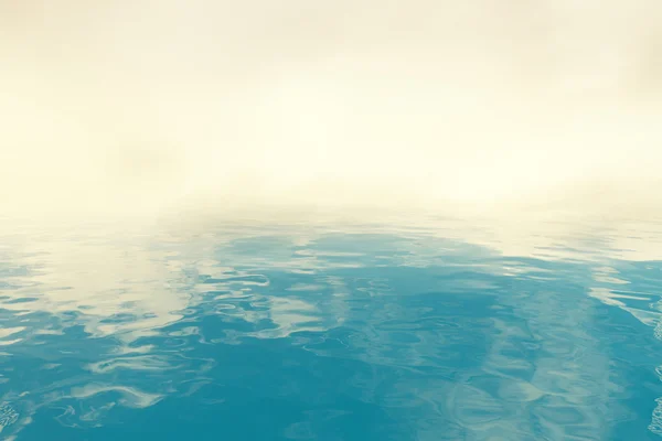 蓝色的水和烟 — 图库照片