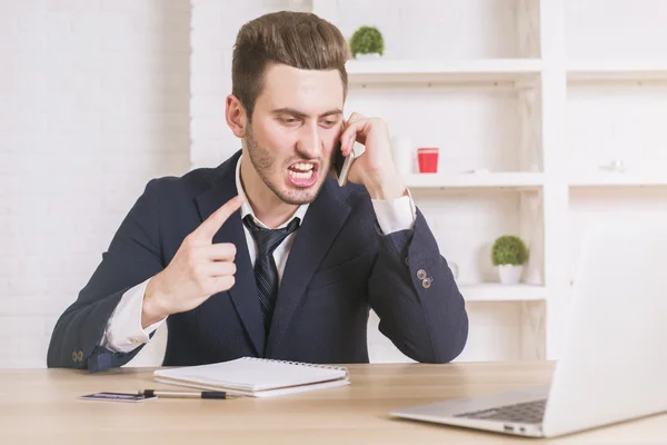 Man businessman on phone — Stock Photo, Image