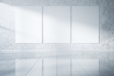 Boş afiş ile beton iç