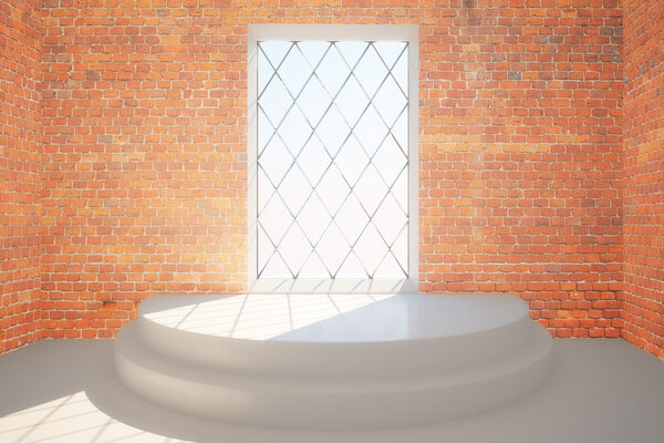 Номер с подиумом и окном
