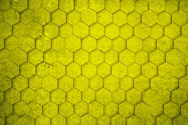 Papel de parede hexágono amarelo — Fotografia de Stock