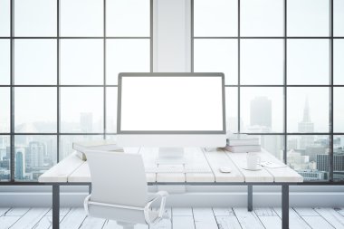 Mockup bilgisayar ile Office iç