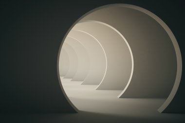 Karanlık beton tünel