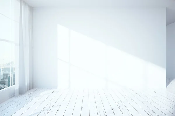 Interior minimalista com parede em branco — Fotografia de Stock