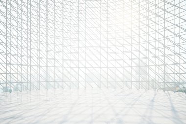 Pencere ızgaraları ile soyut iç