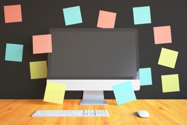 Çıkartmalı bilgisayar ekranı