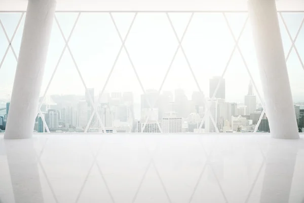 Interior con vista a la ciudad — Foto de Stock