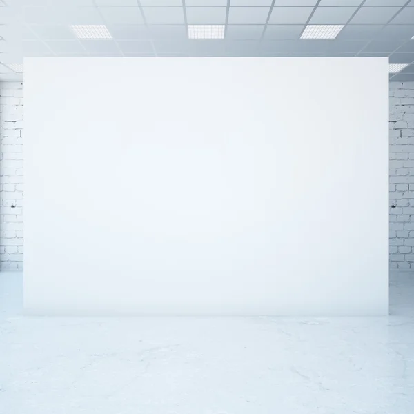 Boş beyaz duvar açık — Stok fotoğraf