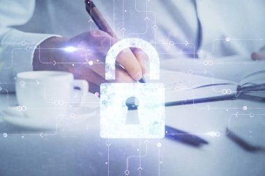 Adam el yazısı. Çift pozlama çizimleriyle.