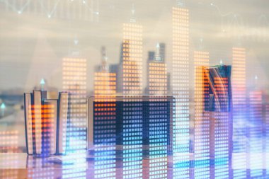 Borsa grafiği ve bilgisayar geçmişi olan tablolar. Çoklu maruz kalma. Mali analiz kavramı.