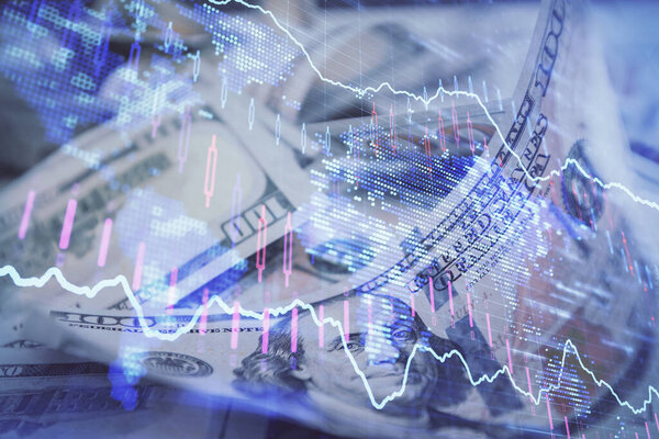 Двойное воздействие графика форекс рисунок над нами долларовый фон законопроект. Концепция финансовых рынков.