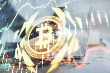 Erkeklerin el ele tutuşmalarının ve telefon ve kripto para birimi engelleme teması çiziminin iki kez görüntülenmesi.