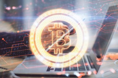 Erkeklerin el ele tutuşmalarının ve telefon ve kripto para birimi engelleme teması çiziminin iki kez görüntülenmesi.