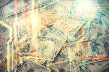 Dünya haritasının arka plandaki dolarları iki katına çıkarması. Uluslararası kavram.