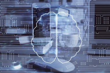 Beyin temalı çizimlere ve cep telefonu geçmişine çifte maruz kalma. Bilgi kavramı