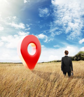 İşaretçi arayan iş adamı