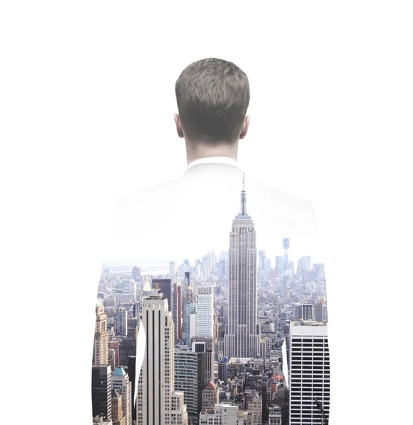 Businessman and city — Stock Photo, Image