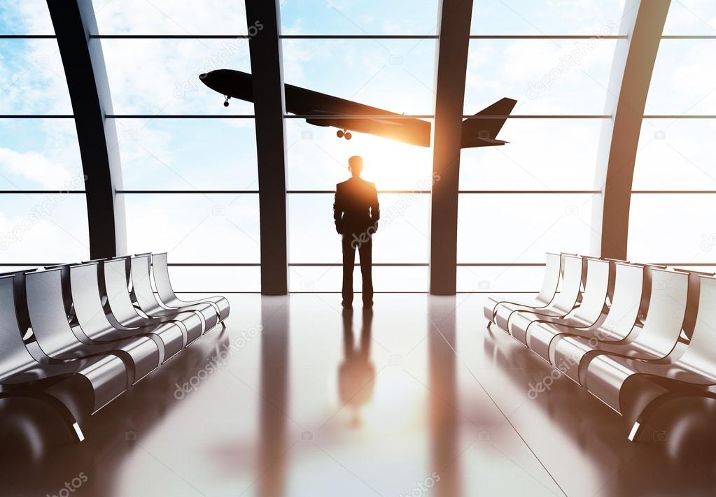 businessman in airport