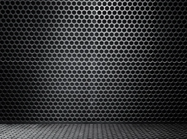 Textur der schwarzen Metallwand — Stockfoto