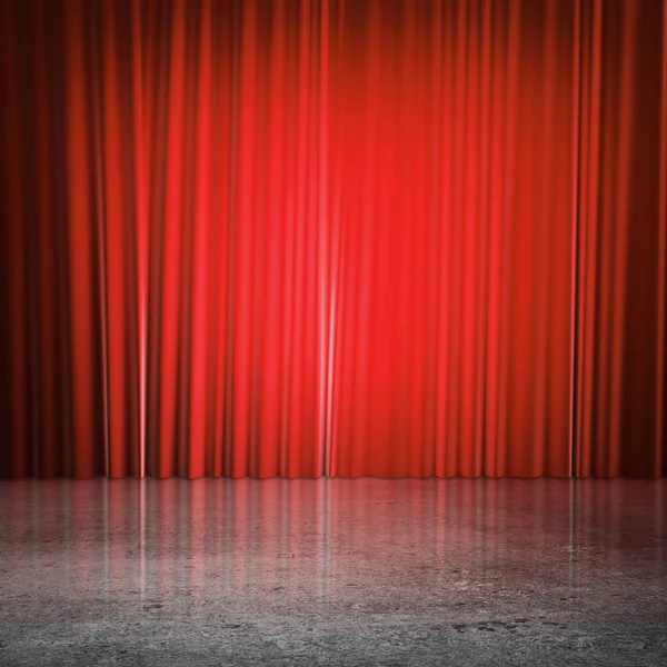 赤いカーテン — ストック写真
