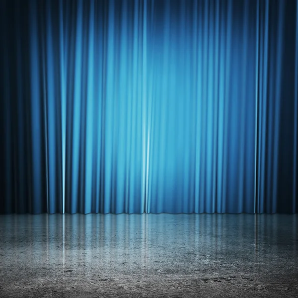 Blue curtains — Stock Photo, Image