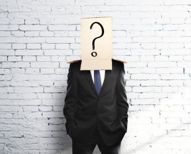 box on head with question mark