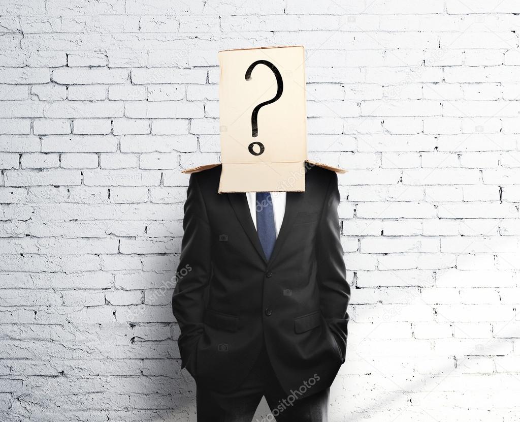 box on head with question mark