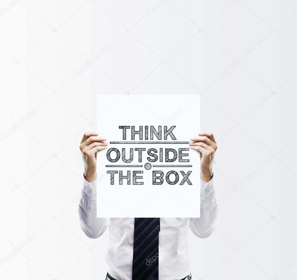 poster with think outside the box