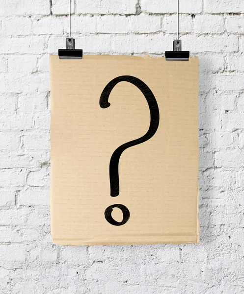 Poster with question mar — Stock Photo, Image