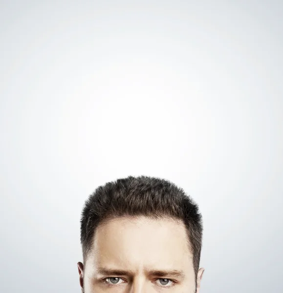 Half head on a white background — Stock Photo, Image