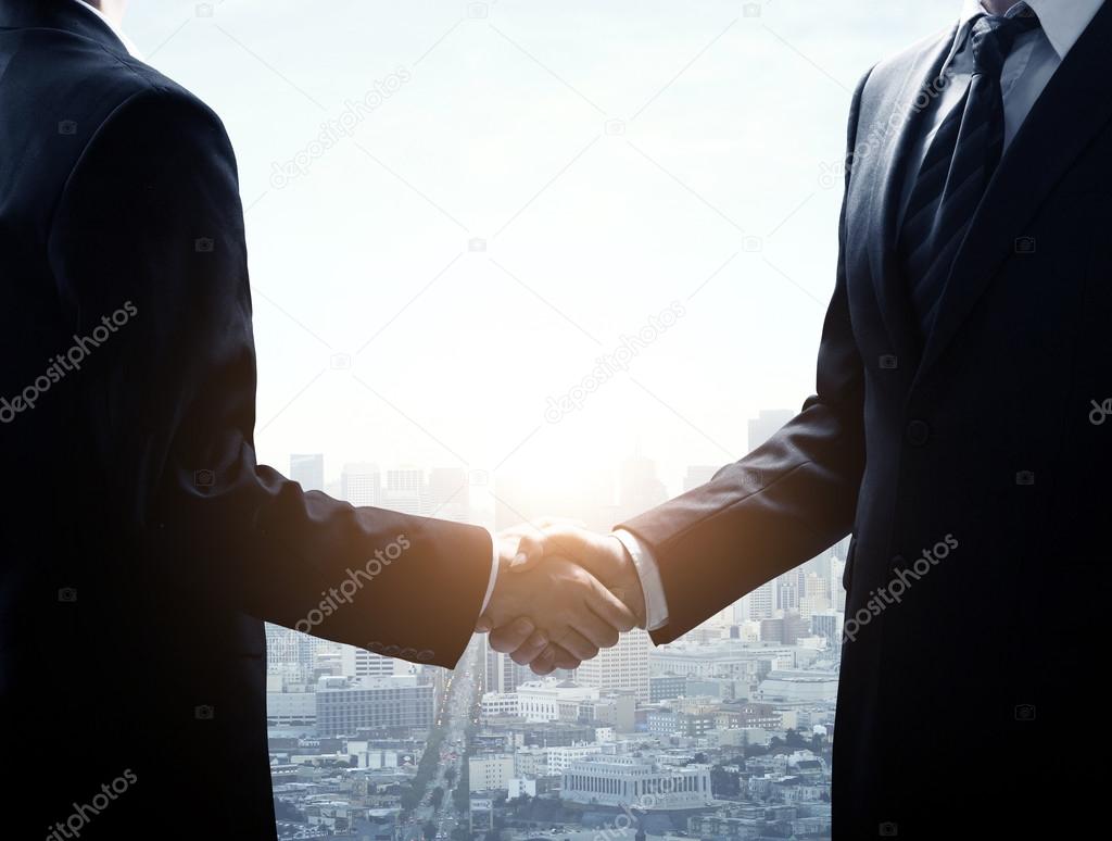 businessmen shaking hands