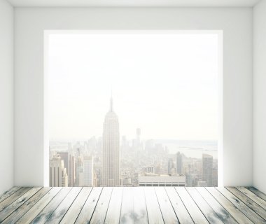 büyük pencereli Oda