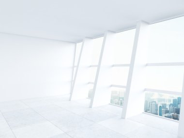 Beyaz Oda şehrine büyük pencereli