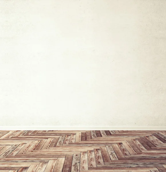 Parquet marrone a spina di pesce in legno — Foto Stock