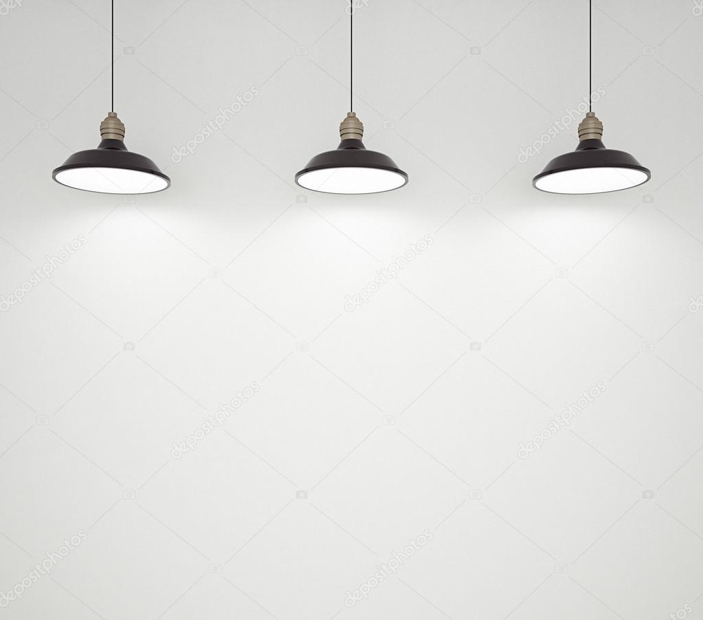 three ceiling lamps