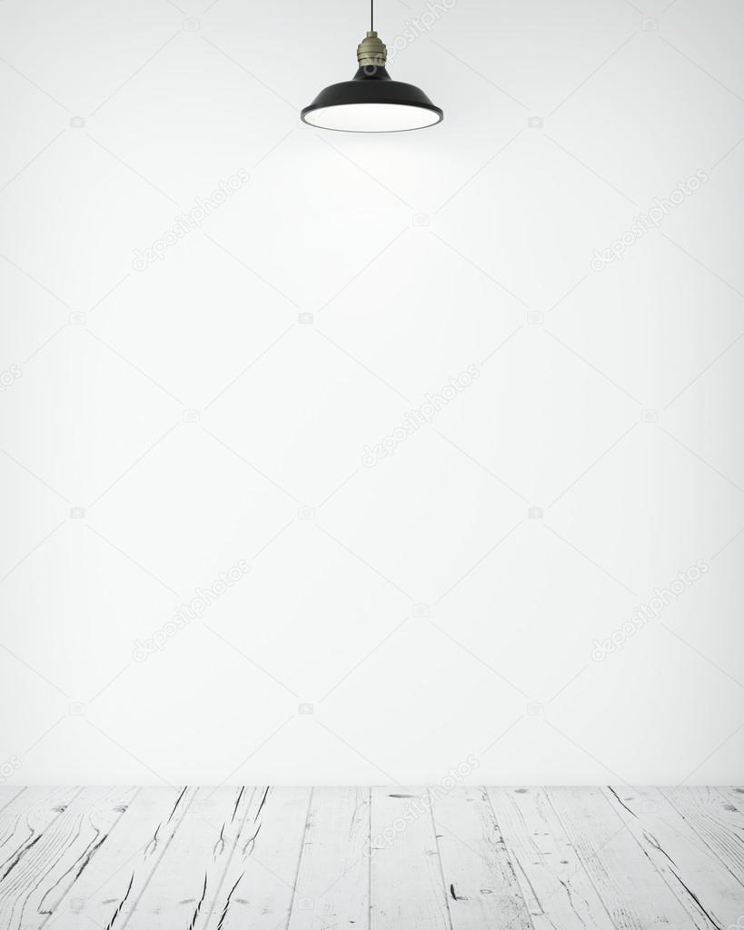 ceiling lamps in white interior