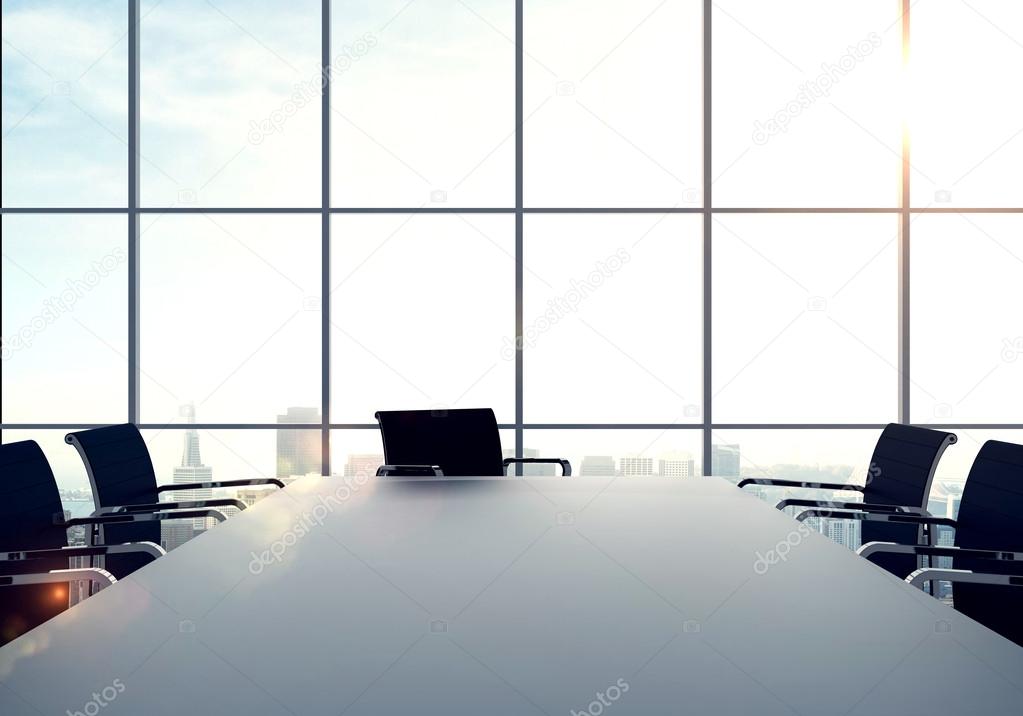 office interior with table and chairs