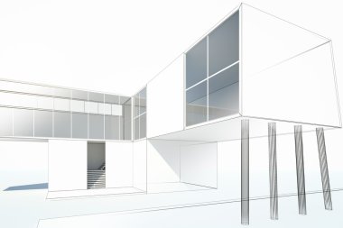 Çizim modern yazlık
